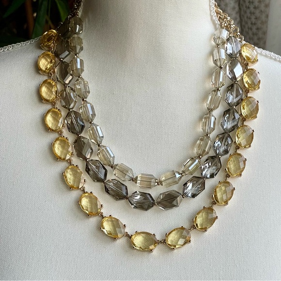 White House Black Market | Stunning Gold Multi-Strand Necklace 16" + 3" Extender - Picture 1 of 12
